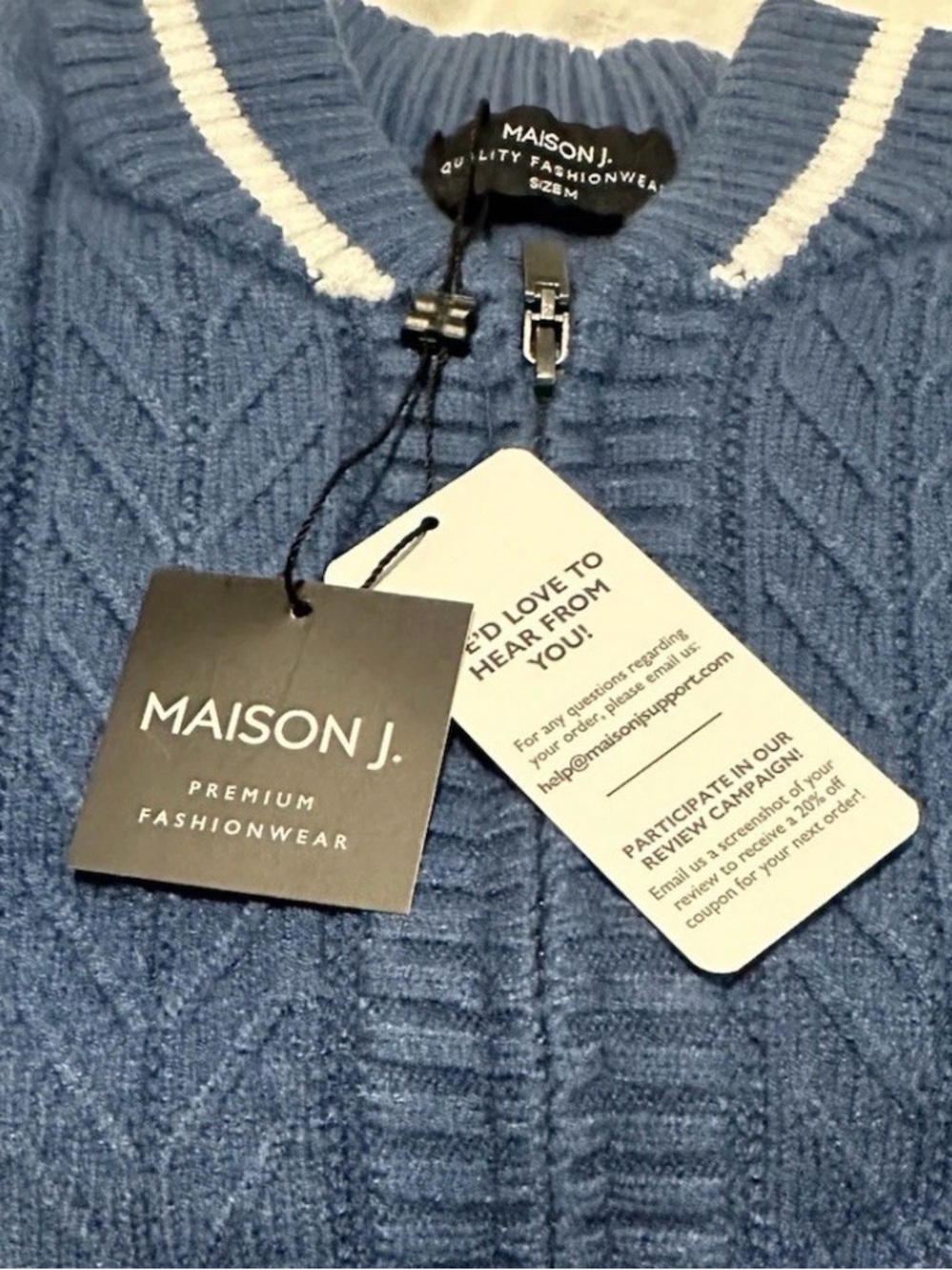 Maison J. Men's Zip-up Sweater